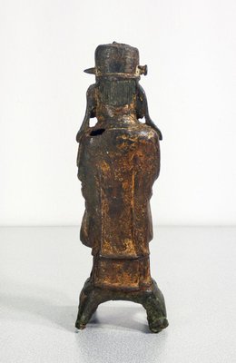 Chinese Dignitary Sculpture in Gilded Bronze-OJE-2026428