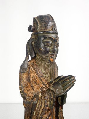 Chinese Dignitary Sculpture in Gilded Bronze-OJE-2026428