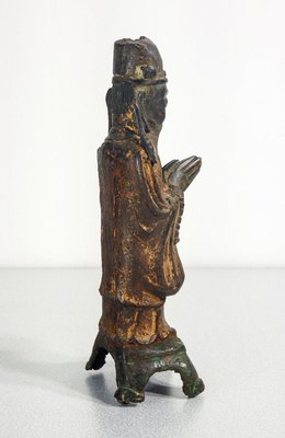 Chinese Dignitary Sculpture in Gilded Bronze-OJE-2026428