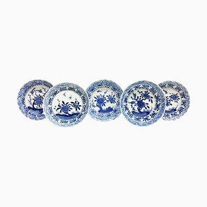 Chinese Export Kangxi Porcelain Plates, 1662-1722, Set of 5-UCH-1224897