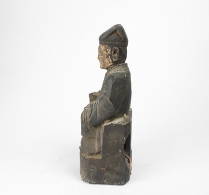 Chinese Figure of Learned Man, 17th or 18th Century-HYQ-1763348