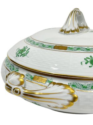 Chinese Green Bouquet Apponyi Tureen with Handles in Porcelain-UCH-1224423