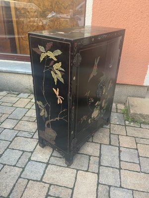 Chinese Half Cabinet in Black Lacquer, 1920-NYZ-2027875