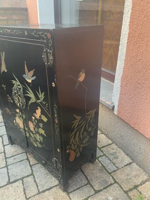 Chinese Half Cabinet in Black Lacquer, 1920-NYZ-2027875