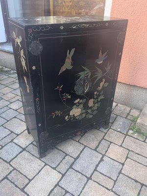 Chinese Half Cabinet in Black Lacquer, 1920-NYZ-2027875