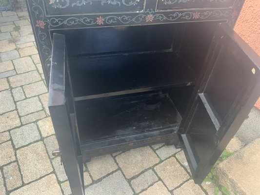 Chinese Half Cabinet in Black Lacquer, 1920a-NYZ-2027873