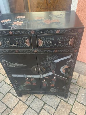 Chinese Half Cabinet in Black Lacquer, 1920a-NYZ-2027873