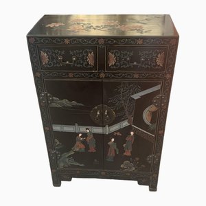 Chinese Half Cabinet in Black Lacquer, 1920a-NYZ-2027873