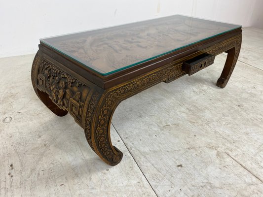 Chinese Hand-Carved Coffee Table, 1930s-DE-872710