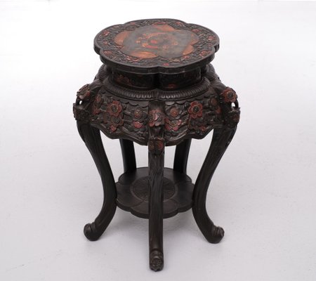 Chinese Hand-Carved Side Table, 1920s-1930s-GCG-1377239