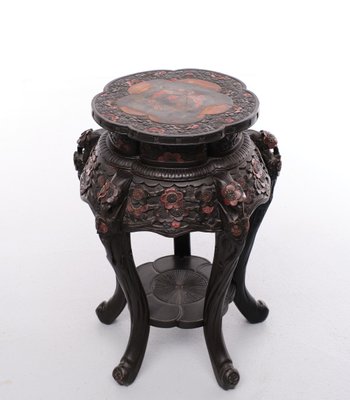 Chinese Hand-Carved Side Table, 1920s-1930s-GCG-1377239