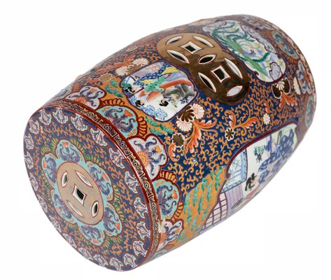 Chinese Hand Painted Ceramic Garden Stool-ZVH-1155967