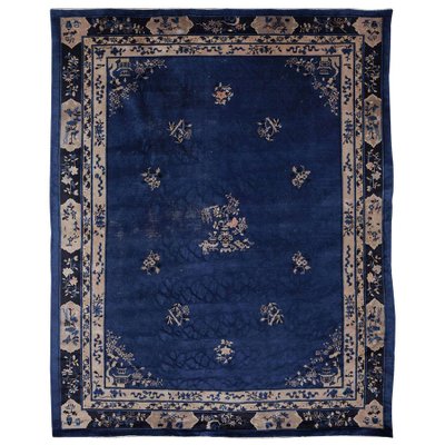 Chinese Indigo Blue Peking Rug, 1920-MBH-1032397