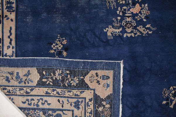 Chinese Indigo Blue Peking Rug, 1920-MBH-1032397