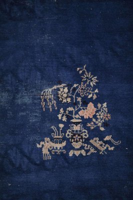 Chinese Indigo Rug, Beijing, 1920s-MBH-1031873