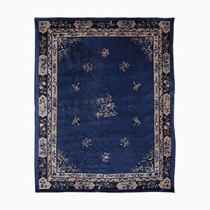 Chinese Indigo Rug, Beijing, 1920s-MBH-1031873