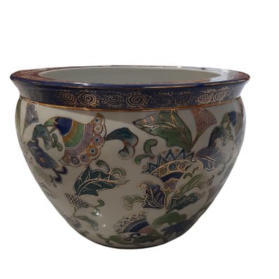 Chinese Jardiniere Porcelain with Flower Decoration, 1920s-TCS-1175280