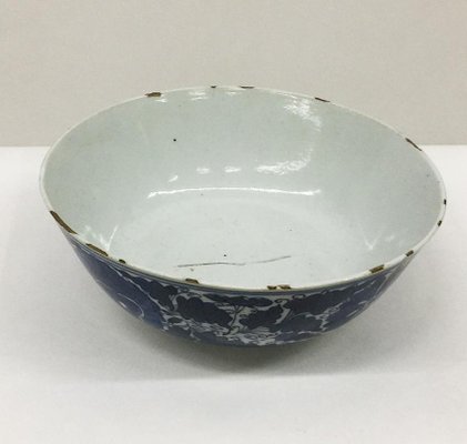 Chinese Kangxi Blue and White Porcelain Bowl Decorated with Lotus Vines-UCH-1224922