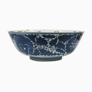 Chinese Kangxi Blue and White Porcelain Bowl Decorated with Lotus Vines-UCH-1224922