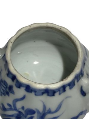 Chinese Kangxi Blue and White Porcelain Pumpkin Shaped Teapot-UCH-1224527