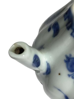 Chinese Kangxi Blue and White Porcelain Pumpkin Shaped Teapot-UCH-1224527