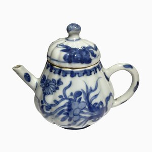 Chinese Kangxi Blue and White Porcelain Pumpkin Shaped Teapot-UCH-1224527