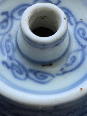 Chinese Kangxi Blue & White Spirit Bottle-UCH-1224743