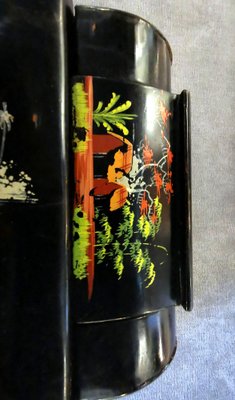 Chinese Lacquer Hand-Painted Box with Mirror-QRS-1264298