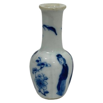 Chinese Miniature Blue and White Porcelain Kangxi Vase, 1662-1722-UCH-1224279