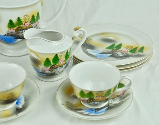 Chinese Motif Coffee Set, Set of 13-ROJ-1174431