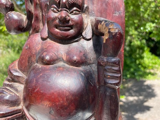 Chinese Patinated Wooden Buddha Sculpture-UR-1326501