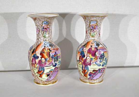 Chinese Porcelain Vases, 1890s, Set of 2-RVK-1395805