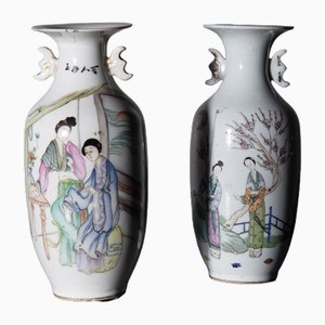 Chinese Porcelain Vases, 1900, Set of 2-RCE-2043064