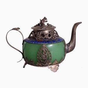 Chinese Republic Teapot in Jade and Tin-SA-636410