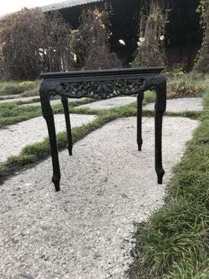 Chinese Side Table in Black Lacquered Wood, 1950s-OXJ-834113