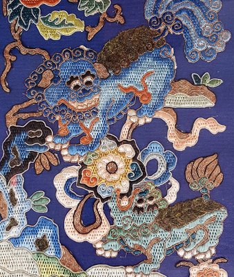 Chinese Silk Embroidery Artwork with Lions-QDP-1412001