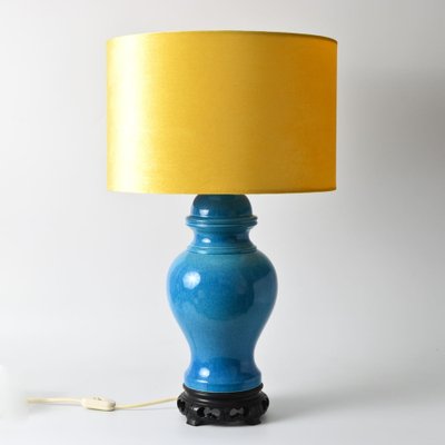 Chinese Style Blue Crackle Glaze Ceramic Table Lamp, 1960s-IXK-2031607