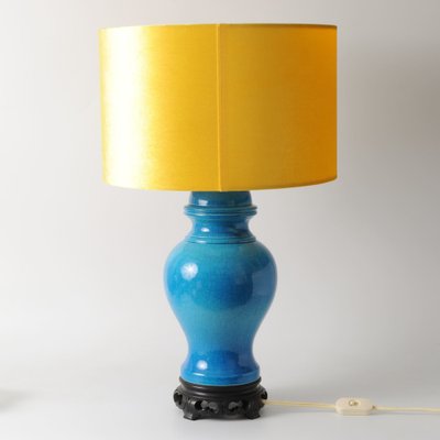 Chinese Style Blue Crackle Glaze Ceramic Table Lamp, 1960s-IXK-2031607