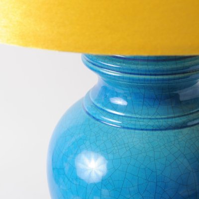 Chinese Style Blue Crackle Glaze Ceramic Table Lamp, 1960s-IXK-2031607