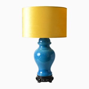 Chinese Style Blue Crackle Glaze Ceramic Table Lamp, 1960s-IXK-2031607