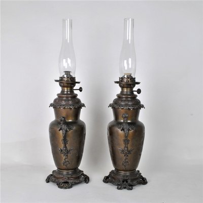 Chinoisantes Bronze Oil Lamps, Set of 2-SYQ-946713