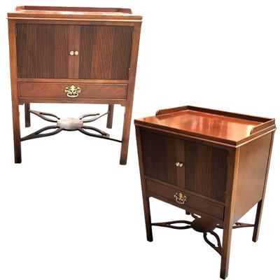 Chippendale Carved Mahogany Nightstands from Baker Furniture, Set of 2-TCS-1351328