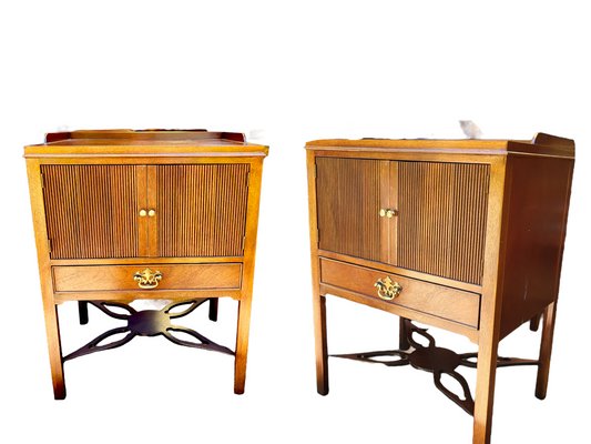 Chippendale Carved Mahogany Nightstands from Baker Furniture, Set of 2-TCS-1351328