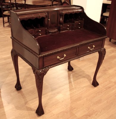 Chippendale Desk Table or Secretary, 1950s-BZF-1292937