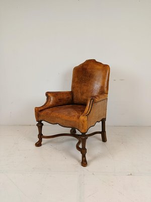 Chippendale Sheep Leather Armchair-ZCH-1806725