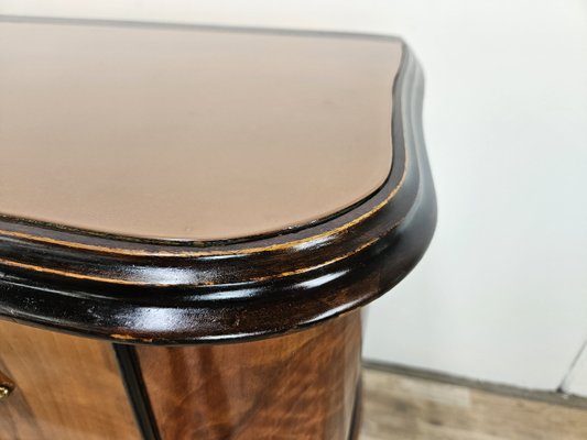 Chippendale Style Chest of Drawers in Burr Walnut and Blond Walnut with Glass Top, 1940-ZUW-2023430