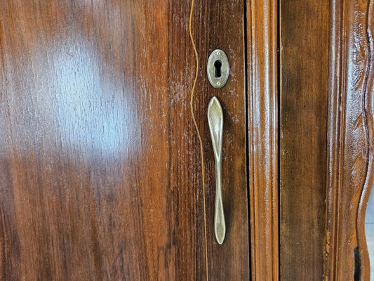 Chippendale Style Walnut and Maple Wardrobe, 1930-ZUW-2022725