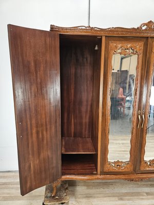 Chippendale Style Walnut and Maple Wardrobe, 1930-ZUW-2022725