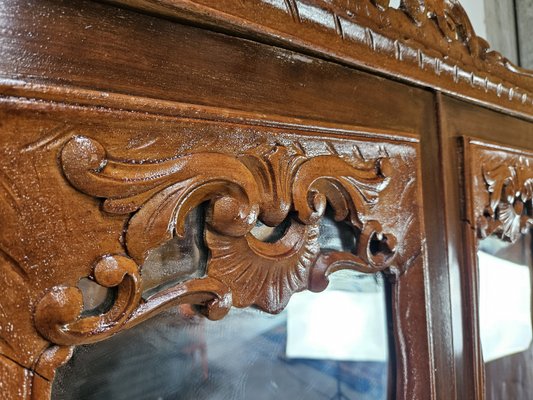 Chippendale Style Walnut and Maple Wardrobe, 1930-ZUW-2022725