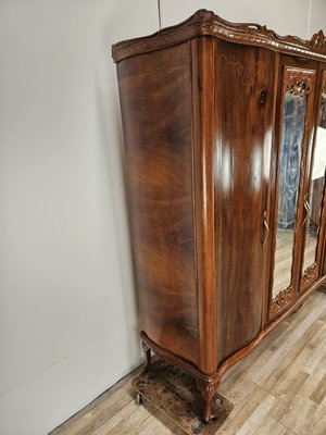 Chippendale Style Walnut and Maple Wardrobe, 1930-ZUW-2022725